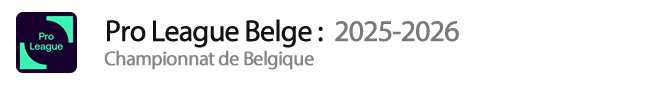 Belgique : Pro League 2025-2026